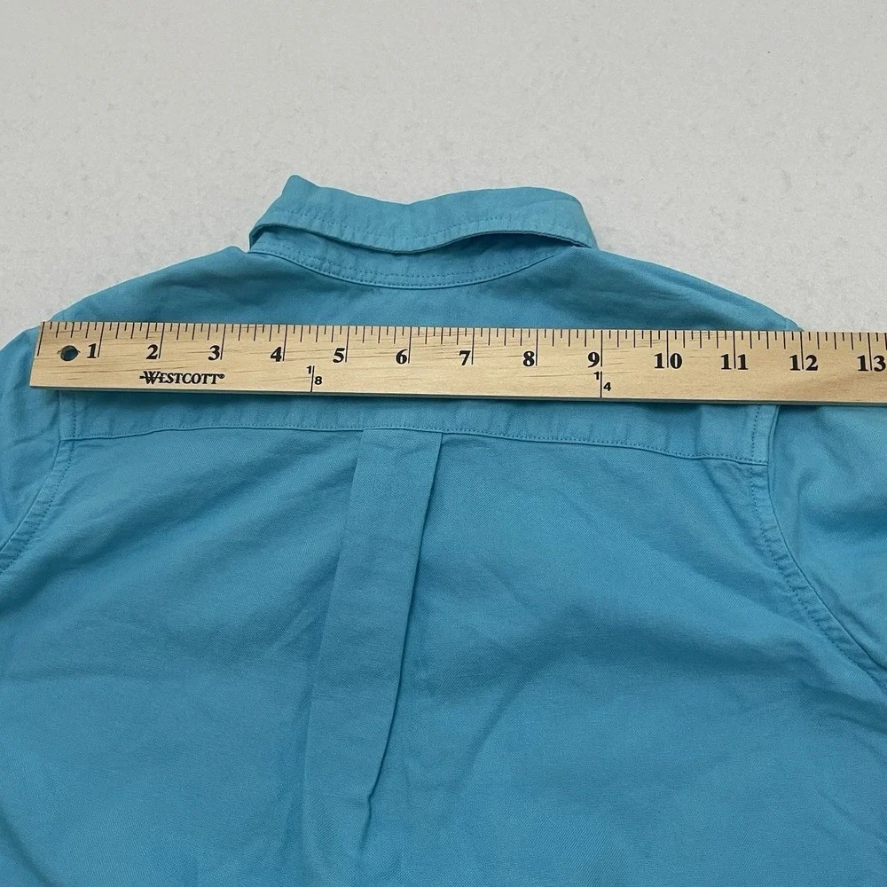 Ralph Lauren Boys 4/4T Turquoise Blue 100% Cotton Long Sleeve Button Down Shirt